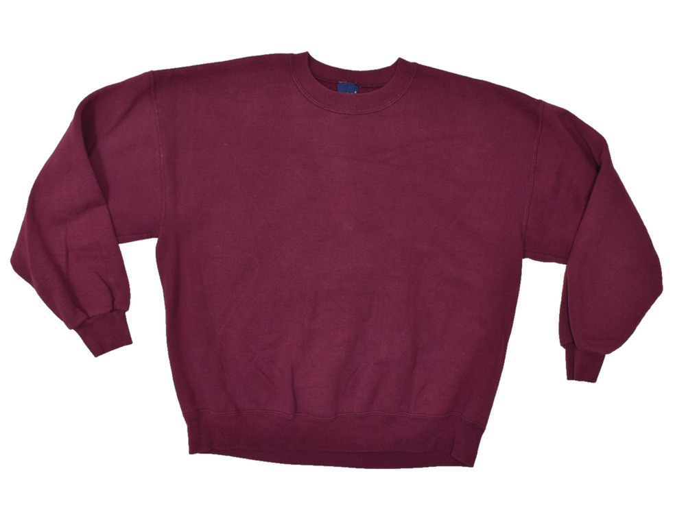 Vintage Russell His Maroon Pullover Crewneck Sweatshirt Regular Size XL USA